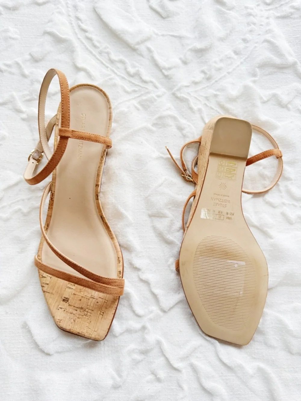 Stuart Weitzman Oasis 50 Wedge Sandal Size 9.5 - Picture 6 of 7